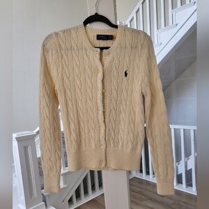 Polo Ralph Lauren Cream Cable Knit Cardigan